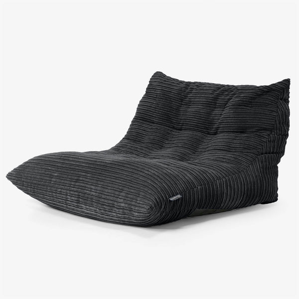 Noah Floor Chair Bean Bag - Cord Black 01