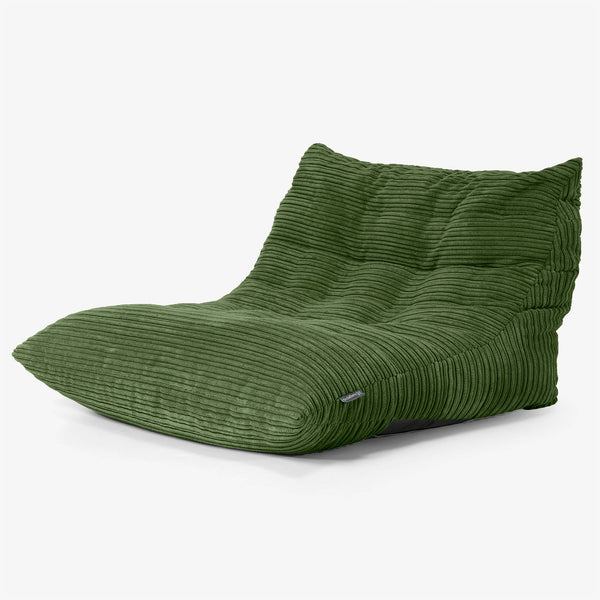 Noah Floor Chair Bean Bag - Cord Forest Green 01