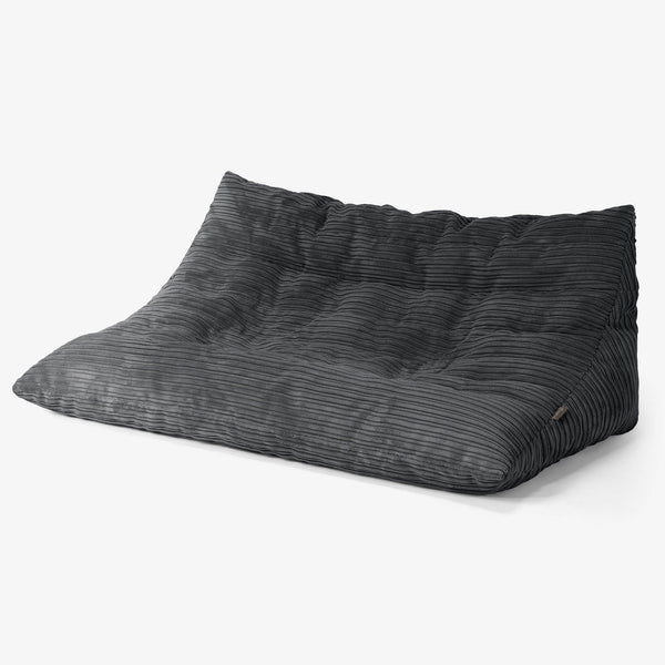 Noah Floor Sofa Bean Bag - Cord Black 01