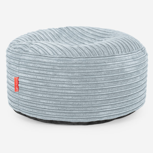 Ottoman Pouf with a Serving Tray - Cord Baby Blue 01
