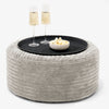 Ottoman Pouf with a Serving Tray - Cord Mink 01