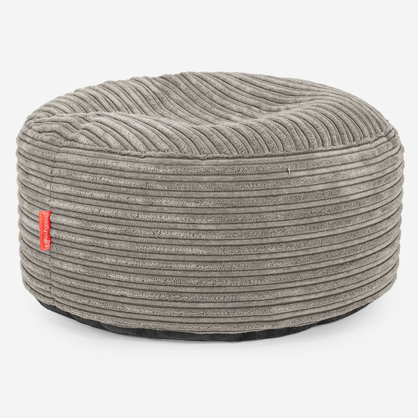 Ottoman Pouf with a Serving Tray - Cord Mink 01