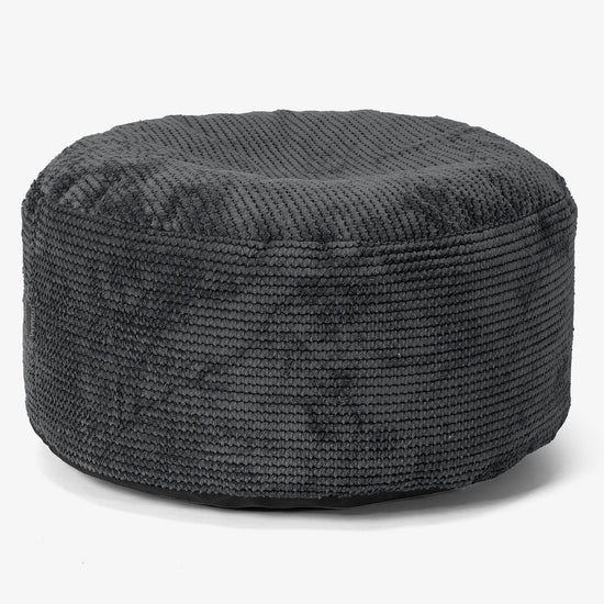 Ottoman Pouf with a Serving Tray - Pom Pom Black 02