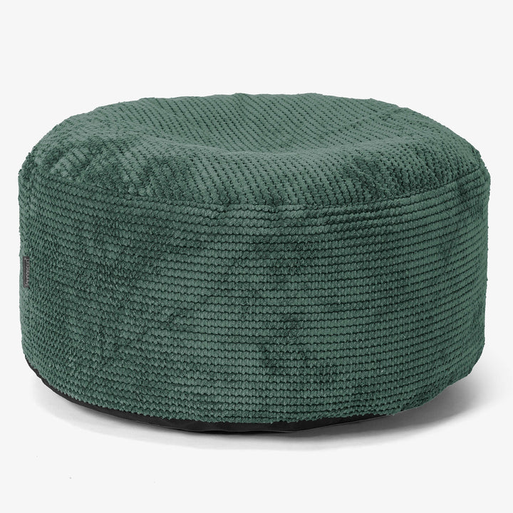 Ottoman Pouf with a Serving Tray - Pom Pom Emerald Green 02