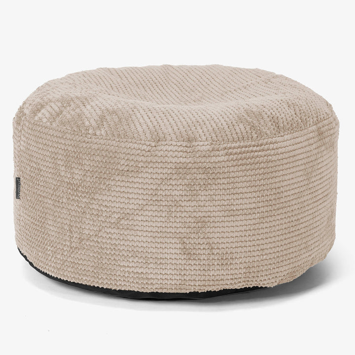 Ottoman Pouf with a Serving Tray - Pom Pom Ivory 02