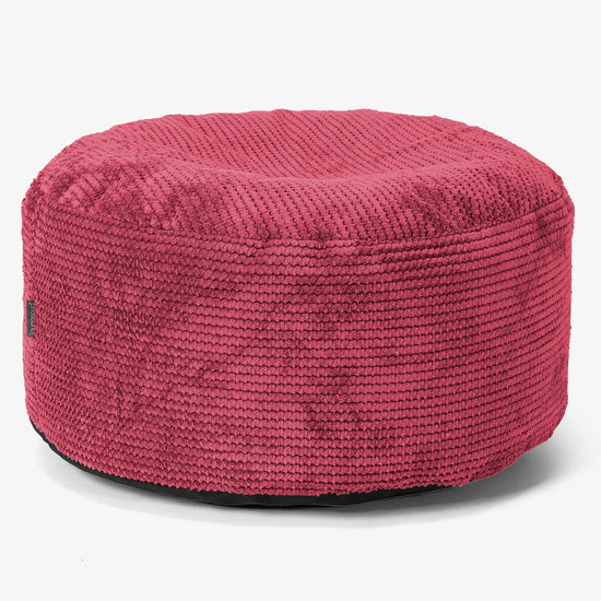 Ottoman Pouf with a Serving Tray - Pom Pom Pastel Red 02