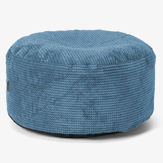 Ottoman Pouf with a Serving Tray - Pom Pom Sky Blue 02