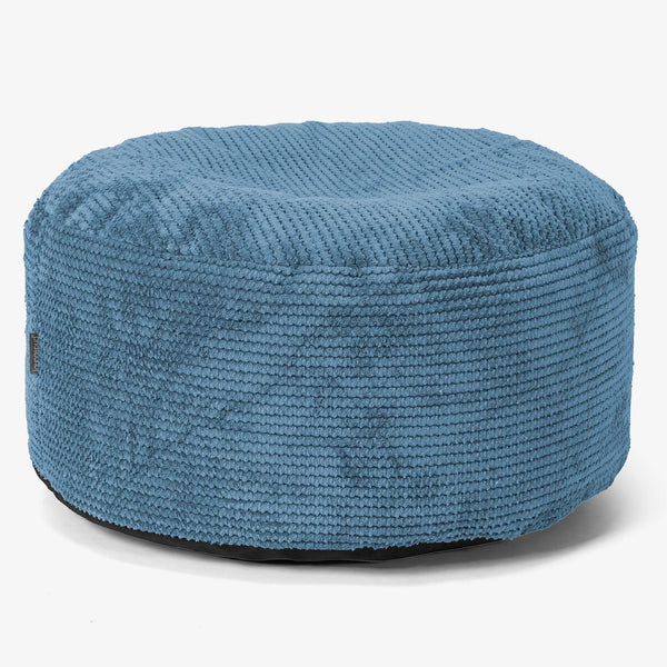 Ottoman Pouf with a Serving Tray - Pom Pom Sky Blue 01