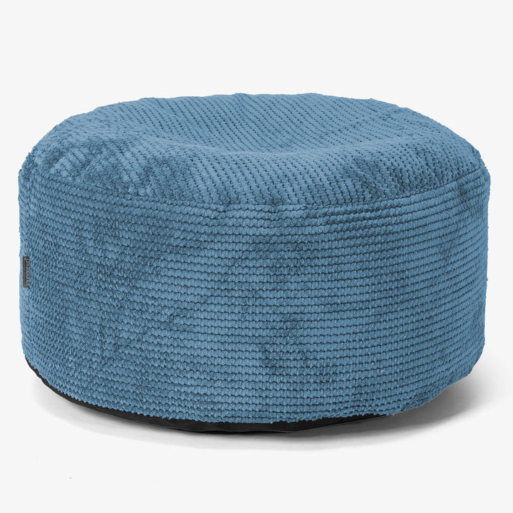 Ottoman Pouf with a Serving Tray - Pom Pom Sky Blue 02