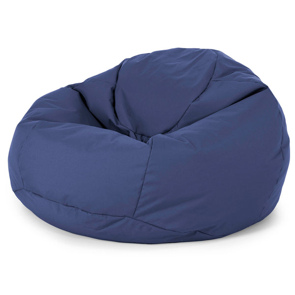 Classic Bean Bag Chair - Outdoor Easy Care Navy Blue 01