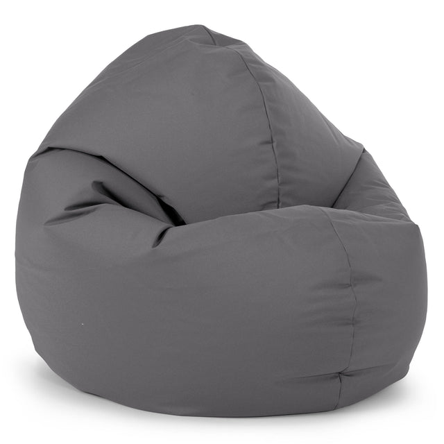 Flexforma Adult Bean Bag Chair - Outdoor Easy Care Dark Grey 01