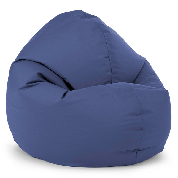 Flexforma Adult Bean Bag Chair - Outdoor Easy Care Navy Blue 01