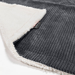 Sherpa Throw / Blanket - Pom Pom Black