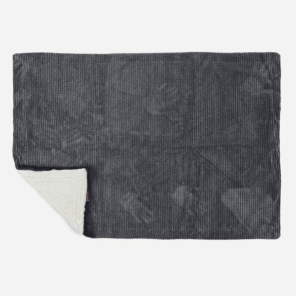 Sherpa Throw / Blanket - Pom Pom Black 01