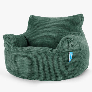 Children's Armchair Bean Bag 3-8 yr - Pom Pom Emerald Green