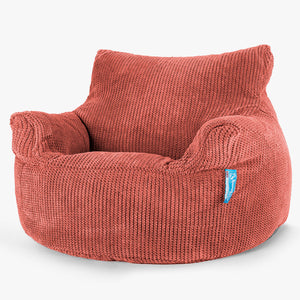 Children's Armchair Bean Bag 3-8 yr - Pom Pom Pumpkin Orange