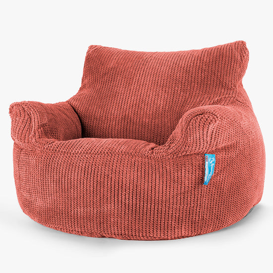 Children's Armchair Bean Bag 3-8 yr - Pom Pom Pumpkin Orange 01