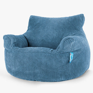 Children's Armchair Bean Bag 3-8 yr - Pom Pom Sky Blue