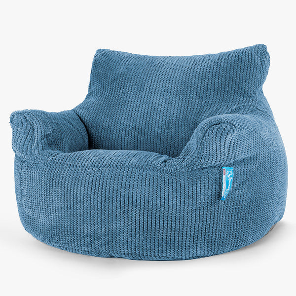 Children's Armchair Bean Bag 3-8 yr - Pom Pom Sky Blue 01