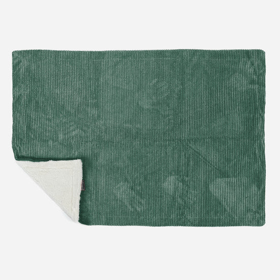 Sherpa Throw / Blanket - Pom Pom Emerald Green 03