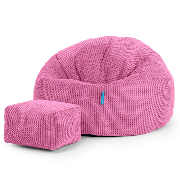 Classic Kids Bean Bag Chair 1-5 yr - Pom Pom Pink 02