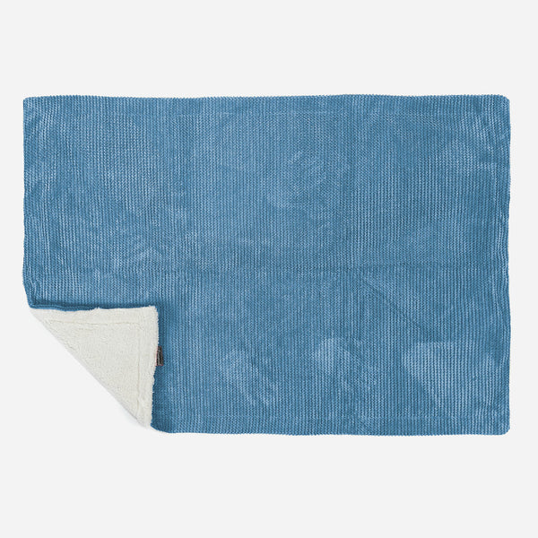 Sherpa Throw / Blanket - Pom Pom Sky Blue 01