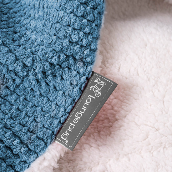 Sherpa Throw / Blanket - Pom Pom Sky Blue 04