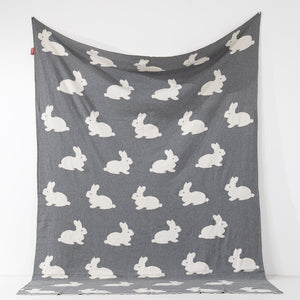Throw / Blanket - Knitted Rabbit