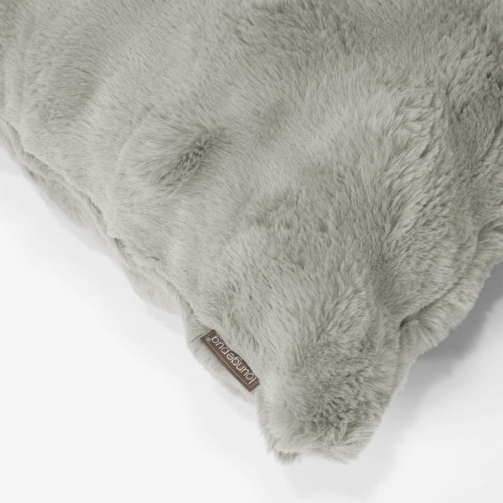 Rectangular Scatter Cushion Cover 35 x 50cm - Bubble Faux Fur Sage Green 02