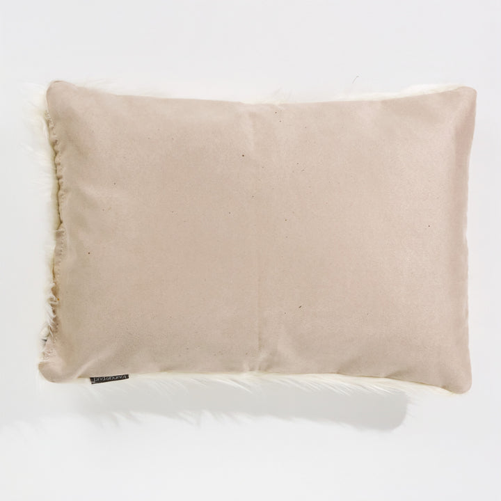 Rectangular Scatter Cushion Cover 35 x 50cm - Mongolian Fur Cream 02