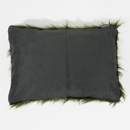 Rectangular Scatter Cushion Cover 35 x 50cm - Mongolian Fur Sage Green 02