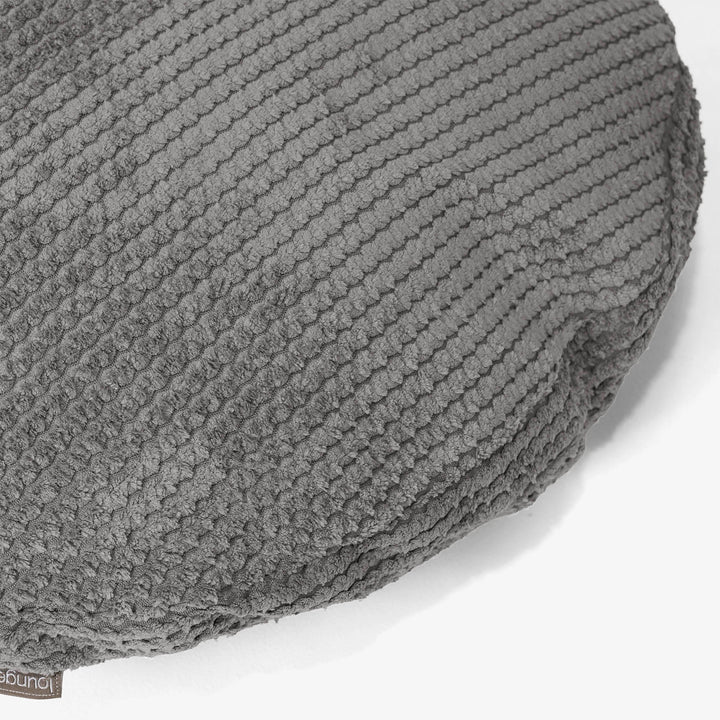 Round Scatter Cushion Cover 50cm - Pom Pom Charcoal 02