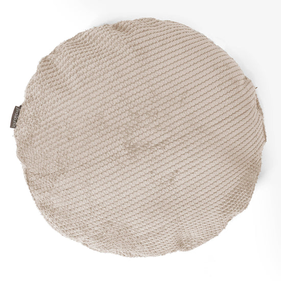 Round Scatter Cushion Cover 50cm - Pom Pom Ivory 01