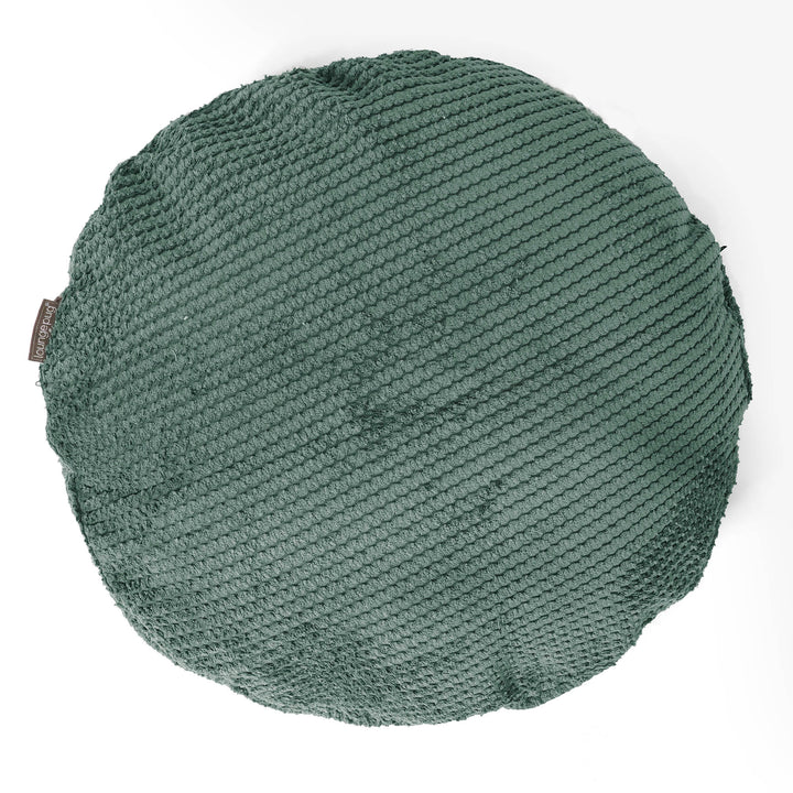 Round Scatter Cushion Cover 50cm - Pom Pom Moss Green 01