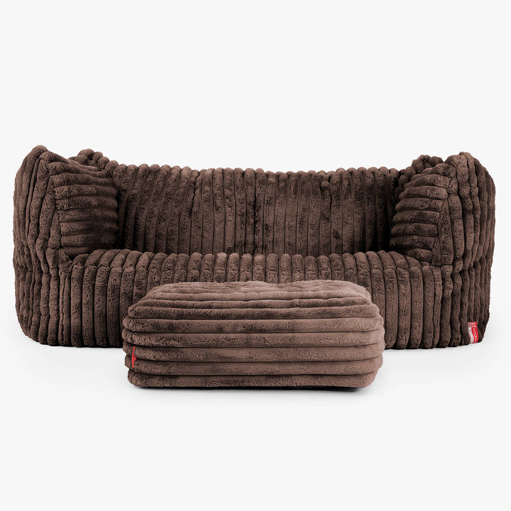 Ruben Bean Bag Sofa - Ultra Plush Cord Sable 02