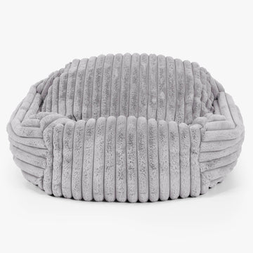 Sabine Bean Bag Armchair - Ultra Plush Cord Grey 02