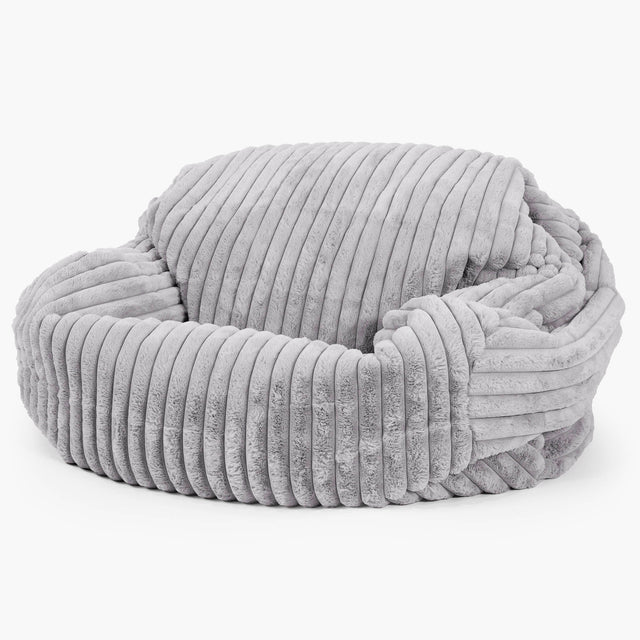 Sabine Bean Bag Sofa - Ultra Plush Cord Grey 01