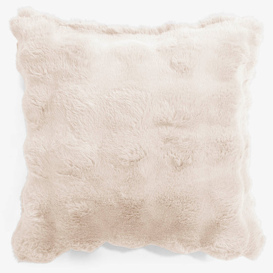 Scatter Cushion Cover 47 x 47cm - Bubble Faux Fur Cream 01