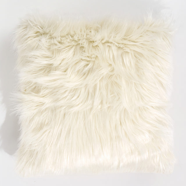 Scatter Cushion Cover 47 x 47cm - Mongolian Fur Cream 01
