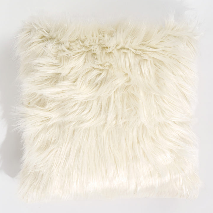 Scatter Cushion Cover 47 x 47cm - Mongolian Fur Cream 01