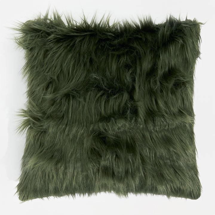 Scatter Cushion Cover 47 x 47cm - Mongolian Fur Sage Green 01