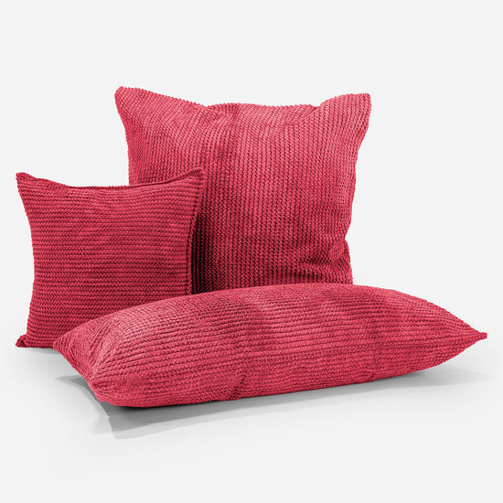 Scatter Cushion Cover 47 x 47cm - Pom Pom Pastel Red 04