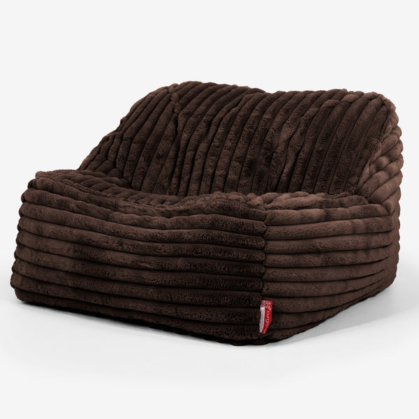 Sloucher Bean Bag Chair - Ultra Plush Cord Sable