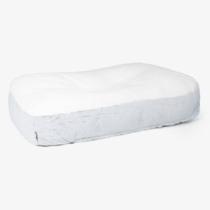 Sloucher XL Dog Bed - Fluffy Faux Fur Rabbit Dusty Blue