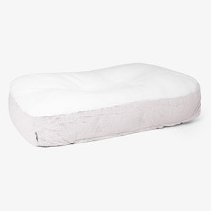 Sloucher XL Dog Bed - Fluffy Faux Fur Rabbit Dusty Pink