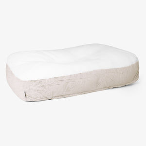 Sloucher XL Dog Bed - Fluffy Faux Fur Rabbit Golden Brown