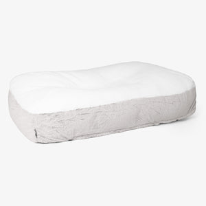 Sloucher XL Dog Bed - Fluffy Faux Fur Rabbit Light Grey