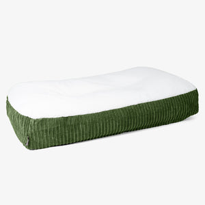 Sloucher XL Dog Bed - Sherpa & Cord Forest Green