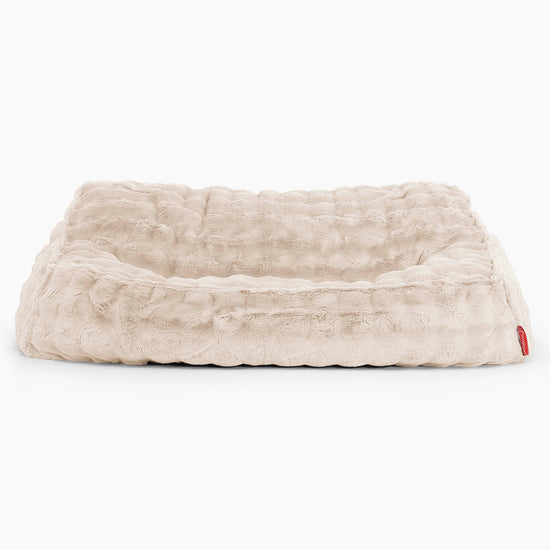 Sloucher Bean Bag Sofa - Bubble Faux Fur Cream 02