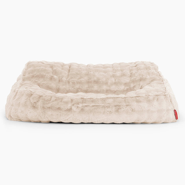 Sloucher Bean Bag Sofa - Bubble Faux Fur Cream 02